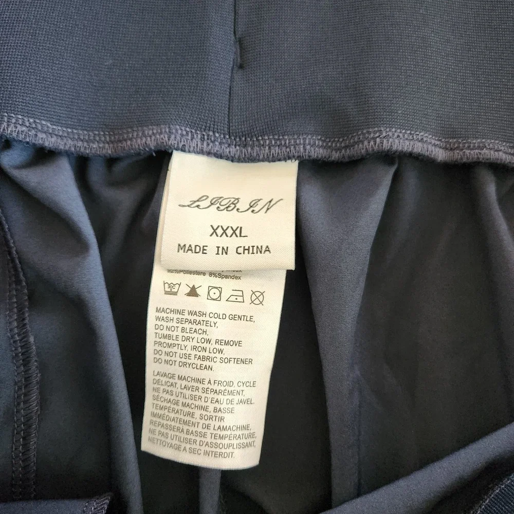 LIBIN‎ Cargo Jogger Pants 3XL Hiking UPF 50 Quick Dry Waterproof Navy Blue NWT